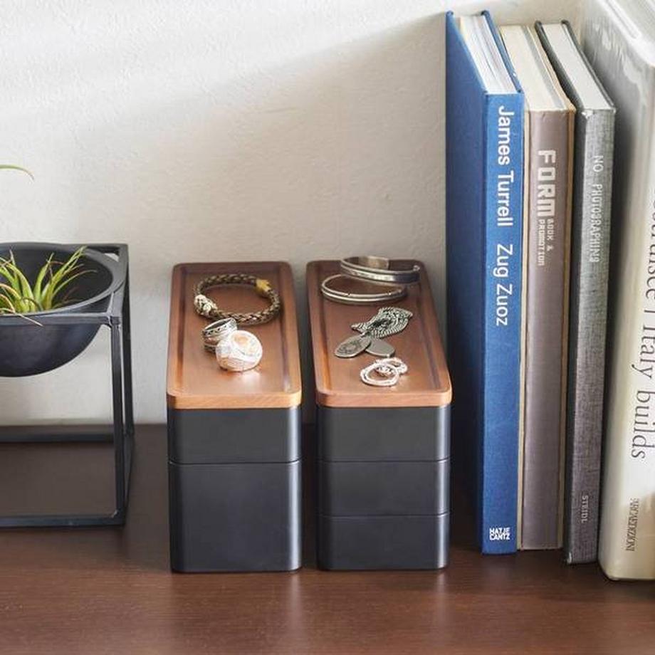 Yamazaki  Porte-accessoires à 3 niveaux RIN  avec couvercle 