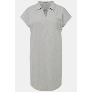 Ulla Popken  Chemise de nuit oversize, décolleté en V, manches courtes et col de chemise 