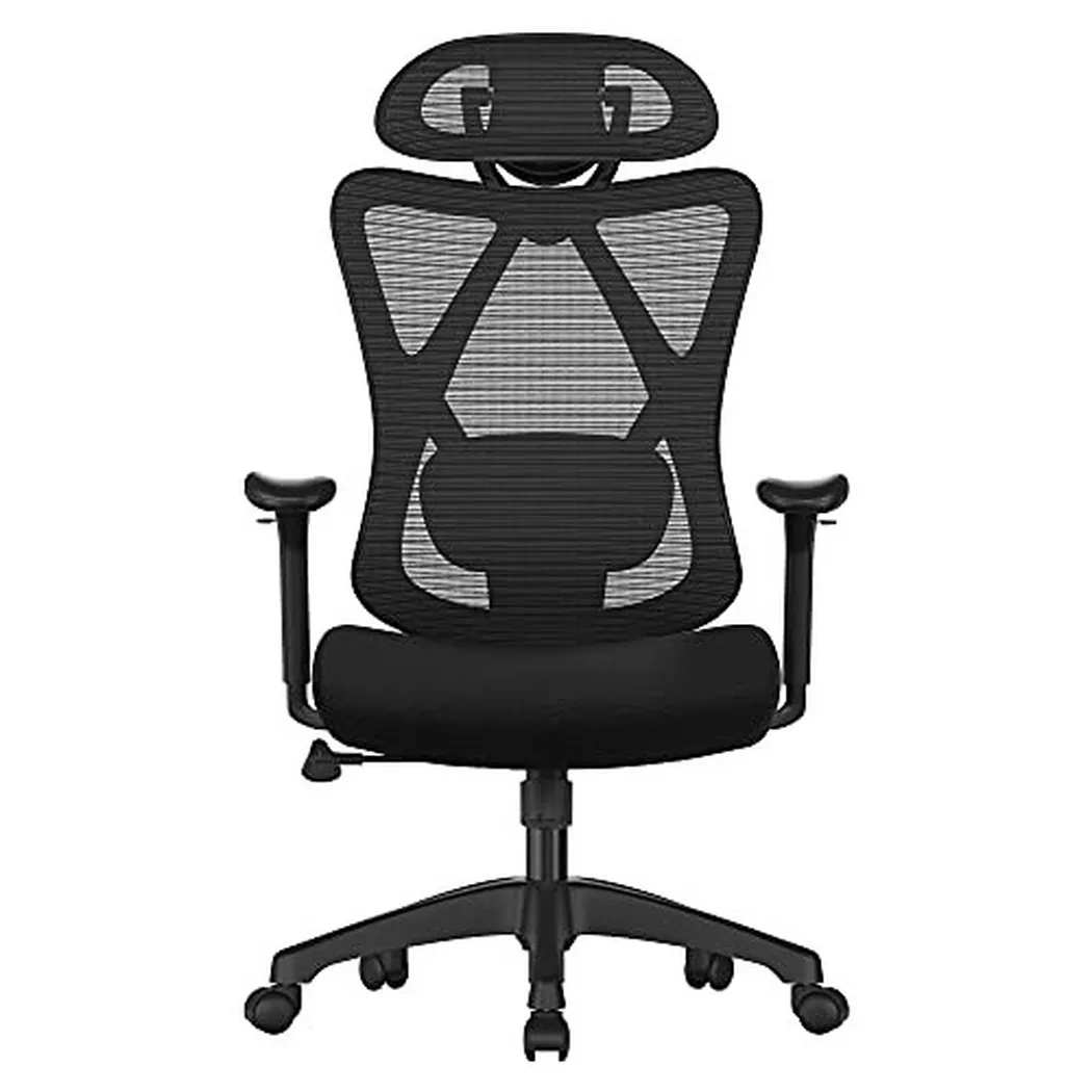 Pricenet – Ergonomischer Bürostuhl mit verstellbarer Neigung und Lordosenstütze, 115 x 38 cm