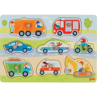 goki  Puzzle Steckpuzzle Fahrzeuge (8Teile) 