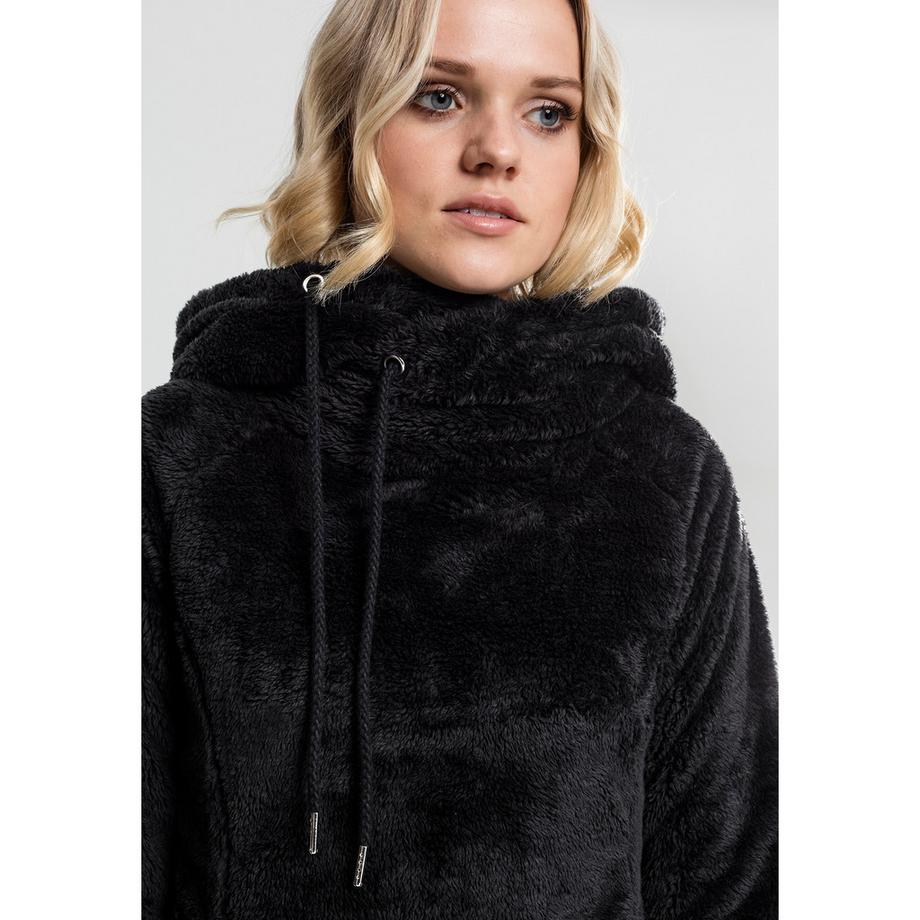 felpa con cappuccio da urban claic long teddy