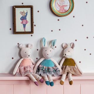 Moulin Roty  Plüschmaus rosa, La Petite Ecole de Danse, Moulin Roty 