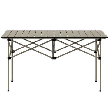 Table de camping table pliante avec plateau enroulable Table de jardin à cadre en X en aluminium table d'appoint légère pour 2 personnes table pliante pour jardin balcon camping 95 x 55 cm kaki |