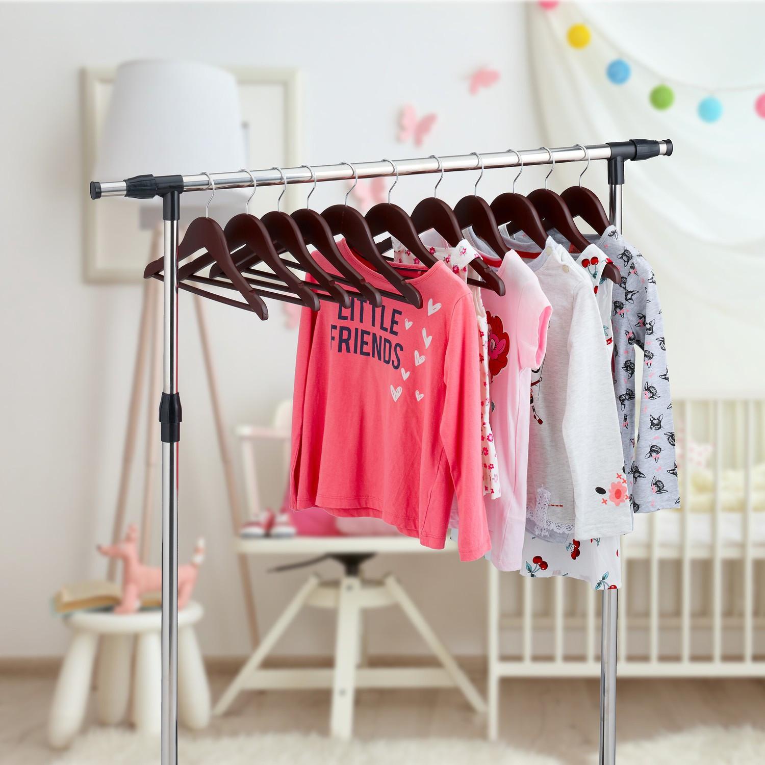 B2X 20er Set Kleiderbügel aus Holz für Kinder  