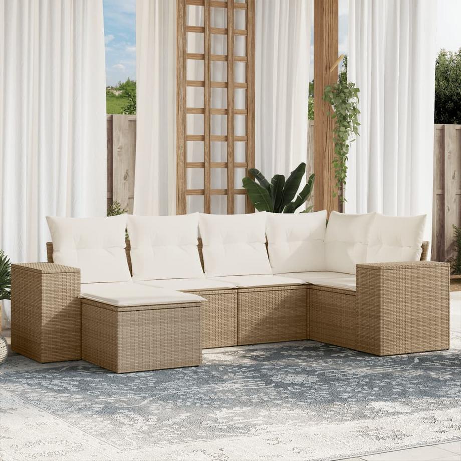 VidaXL Ensemble de canapés de jardin rotin synthétique  