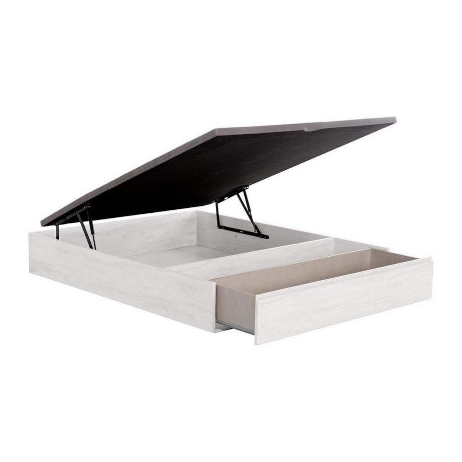 Ysmée Rete a doghe contenitore con cassetto 140 x 190 cm Bianco - HESTIA di YSMÉE  