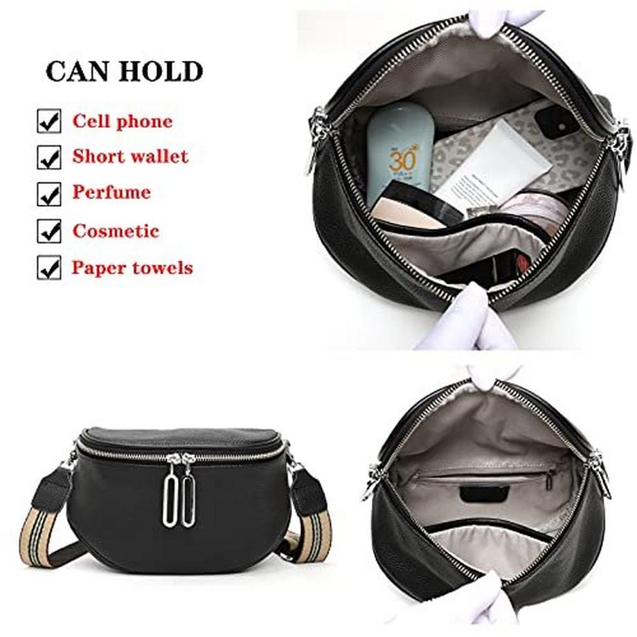 Only-bags.store Sac Bandoulière Large Sangle Cuir Sac Poitrine Sac Épaule  