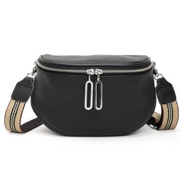 Crossbody Tasche breiter Riemen Leder Brusttasche Umhängetasche Gürteltasche stilvolle elegante