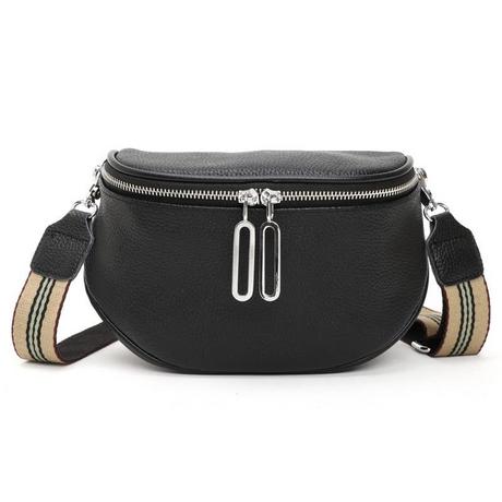 Only-bags.store Crossbody Tasche breiter Riemen Leder Brusttasche Umhängetasche  