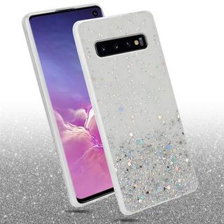 Cadorabo  Hülle für Samsung Galaxy S10 PLUS TPU Silikon mit funkelnden Glitter 