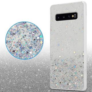 Cadorabo  Hülle für Samsung Galaxy S10 PLUS TPU Silikon mit funkelnden Glitter 