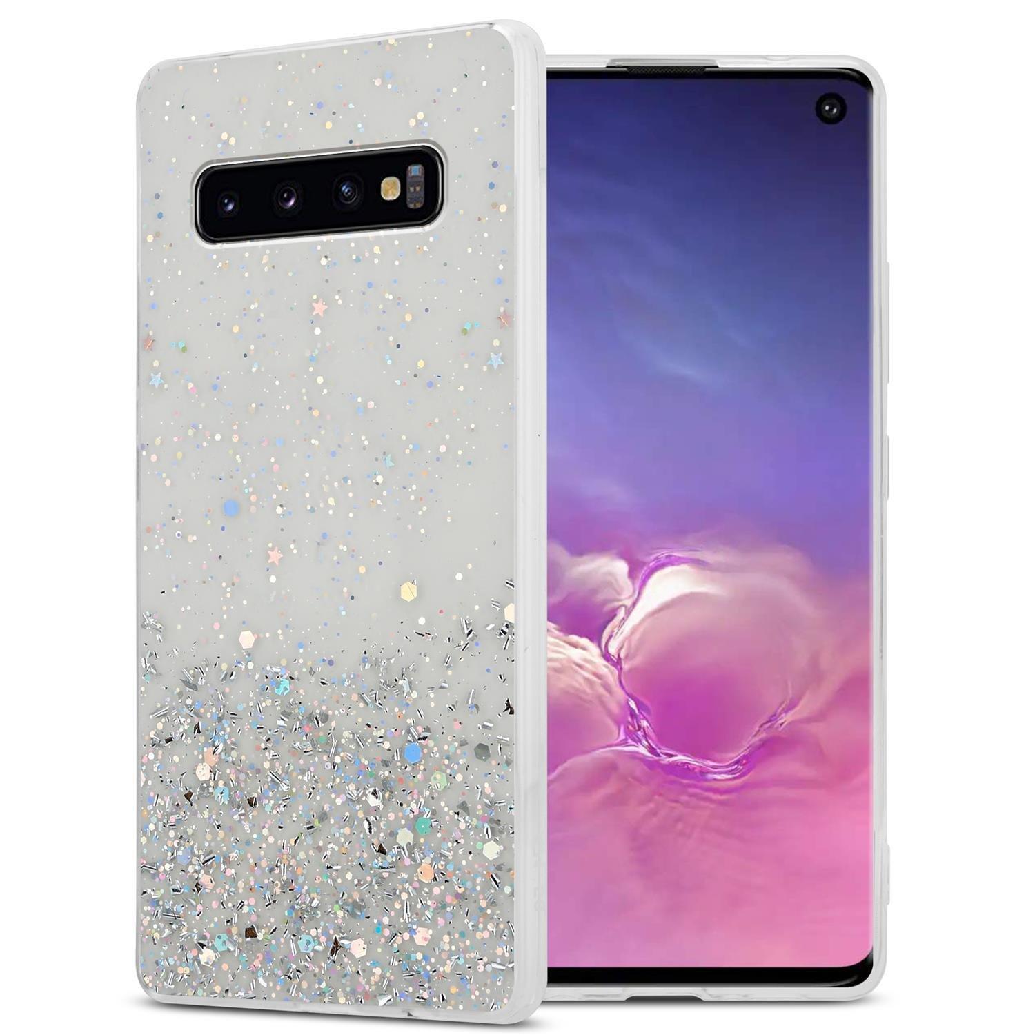 Cadorabo  Hülle für Samsung Galaxy S10 PLUS TPU Silikon mit funkelnden Glitter 