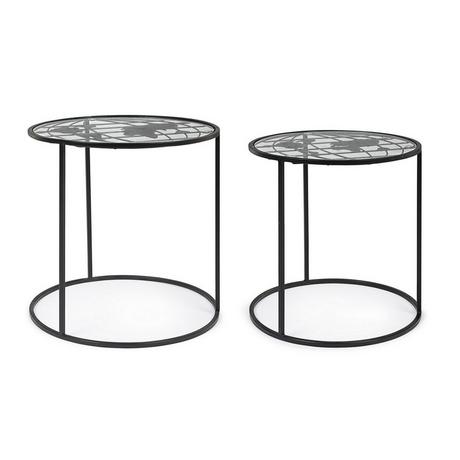 mutoni Table d&#039;appoint Monde rond (set de 2)  