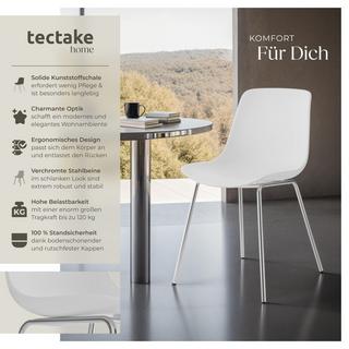 Tectake Chaises en plastique MAVE ergonomiques, 120 kg  