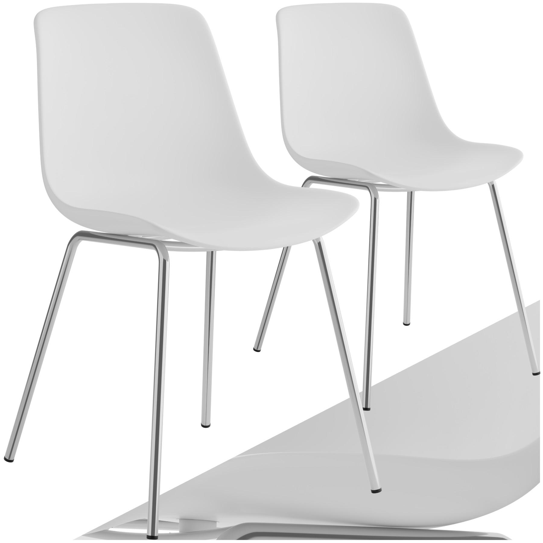 Tectake Chaises en plastique MAVE ergonomiques, 120 kg  