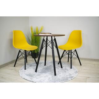 B2X Tavolino TODI, moderno scandinavo marrone piano rotondo  