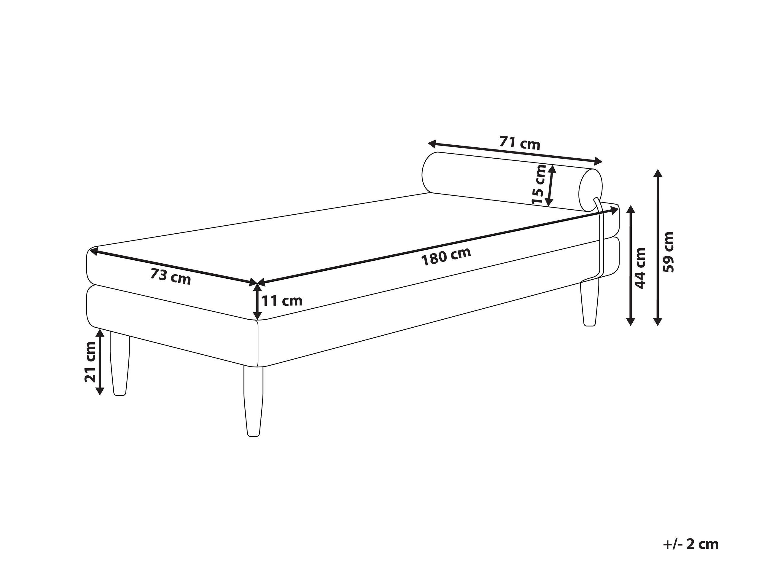 Beliani Chaise longue en Velours Moderne USSEL  