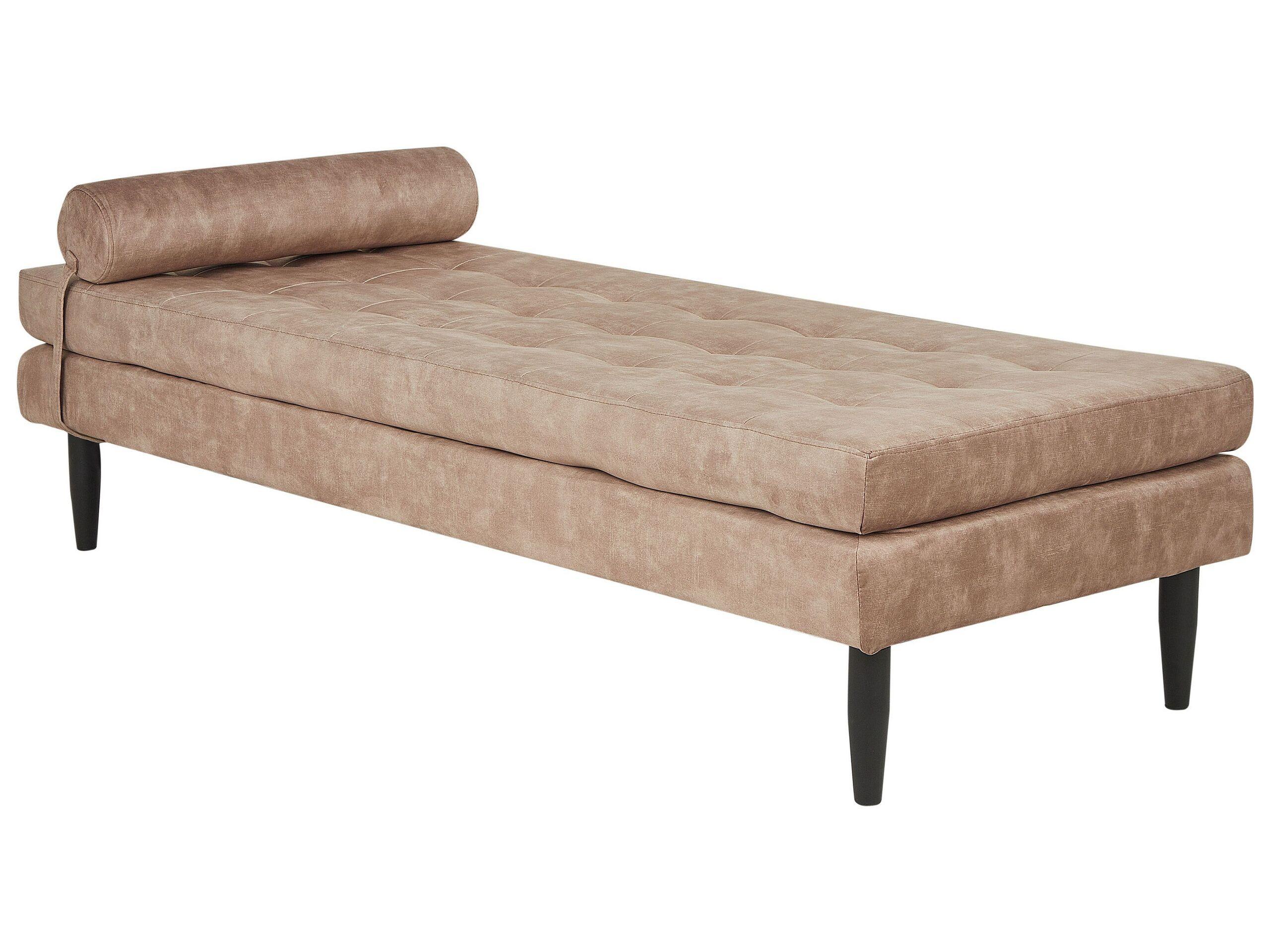 Beliani Chaiselongue aus Samtstoff Modern USSEL  