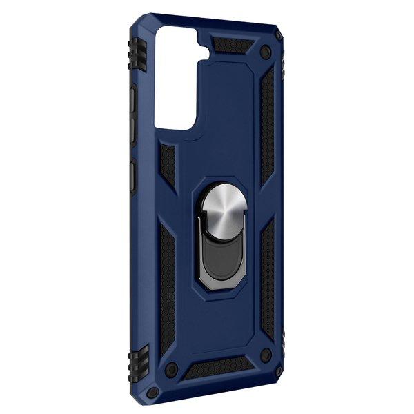 Avizar  Coque Samsung S21 Plus Bague Bleu nuit 