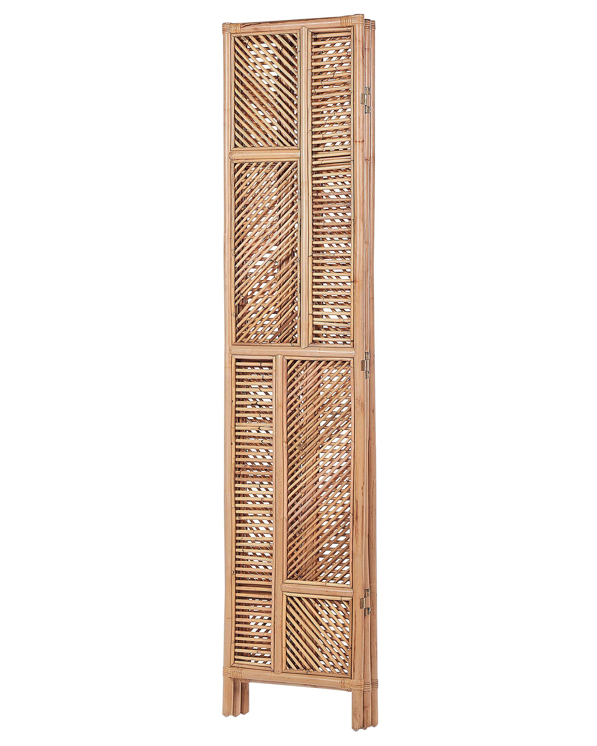 Beliani Divisorio per ambienti a 3 pannelli en Rattan Boho LAMEZIA  