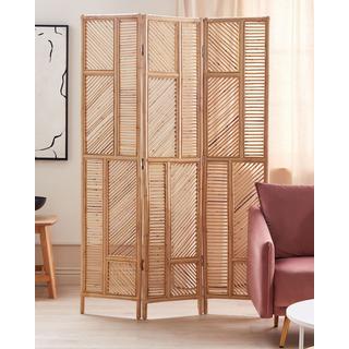 Beliani Divisorio per ambienti a 3 pannelli en Rattan Boho LAMEZIA  