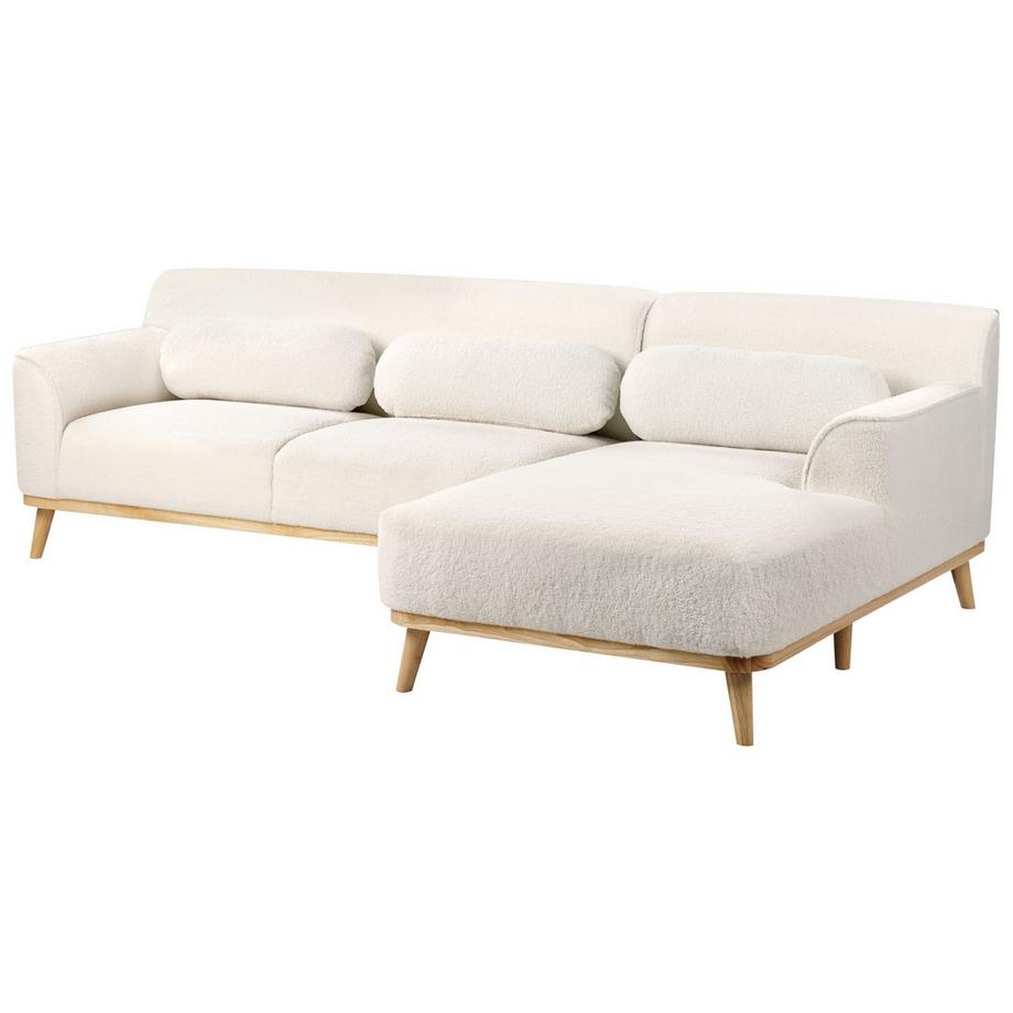 Beliani Canapé d'angle en Bouclé Scandinave SIMOS  