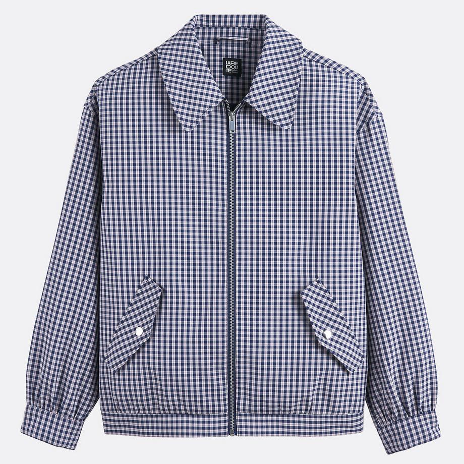 La Redoute Collections Blouson court zippé à carreaux  