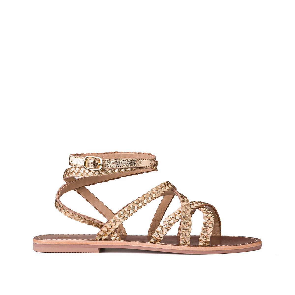 La Redoute Collections  Geflochtene Signature-Sandalen aus Leder 