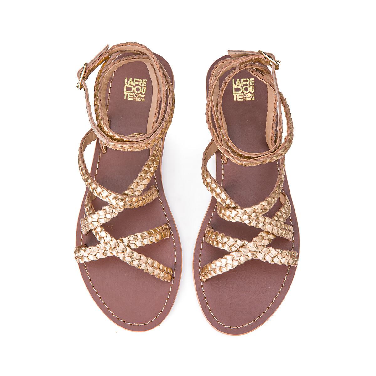 La Redoute Collections  Geflochtene Signature-Sandalen aus Leder 