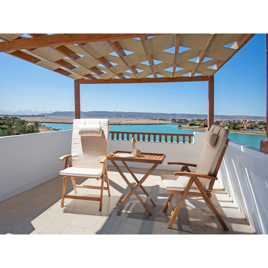 Beliani Bistro Set aus Akazienholz Modern JAVA PREMIUIM  