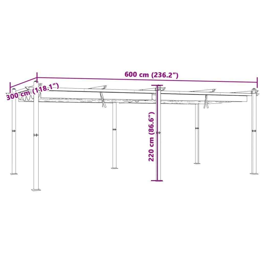 VidaXL Tonnelle aluminium  