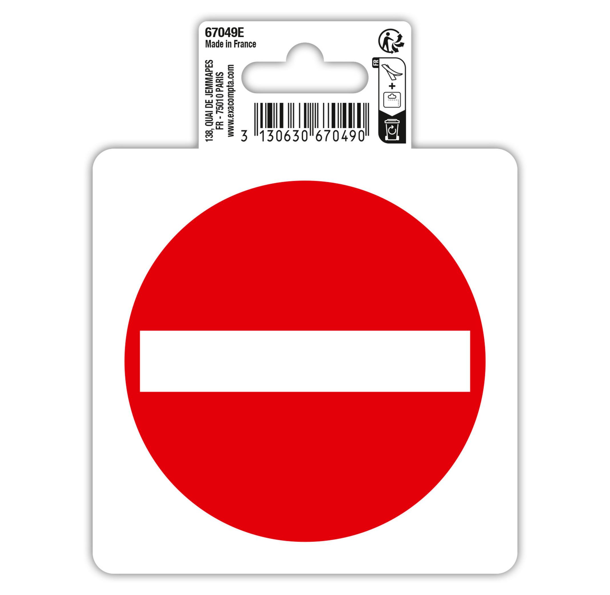 Exacompta Hinweisschild selbstklebend, PVC, Einbahnstraße 10 cm  