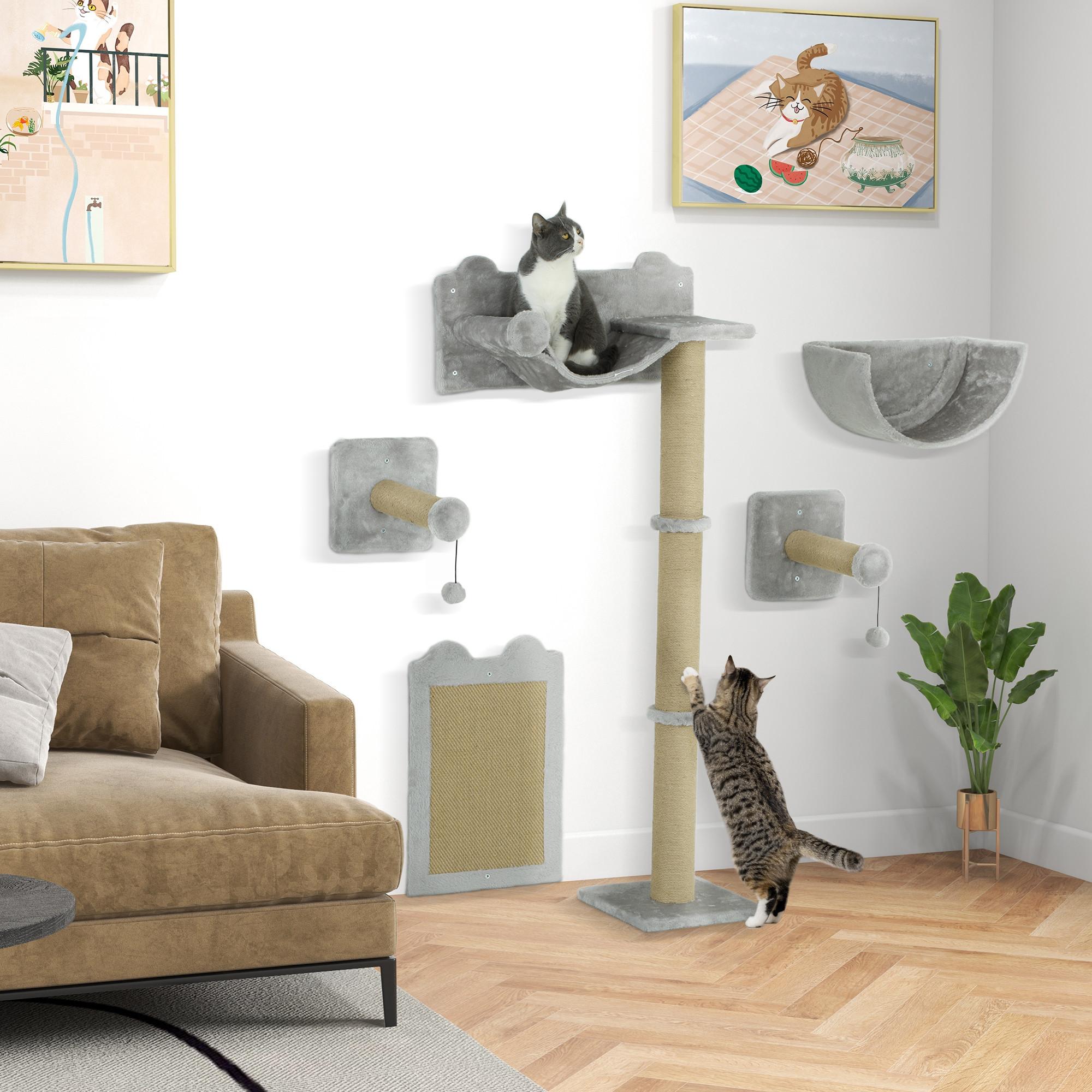 PawHut  Katzen Kletterwand 