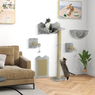 PawHut  Katzen Kletterwand 