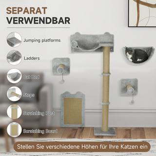 PawHut  Katzen Kletterwand 