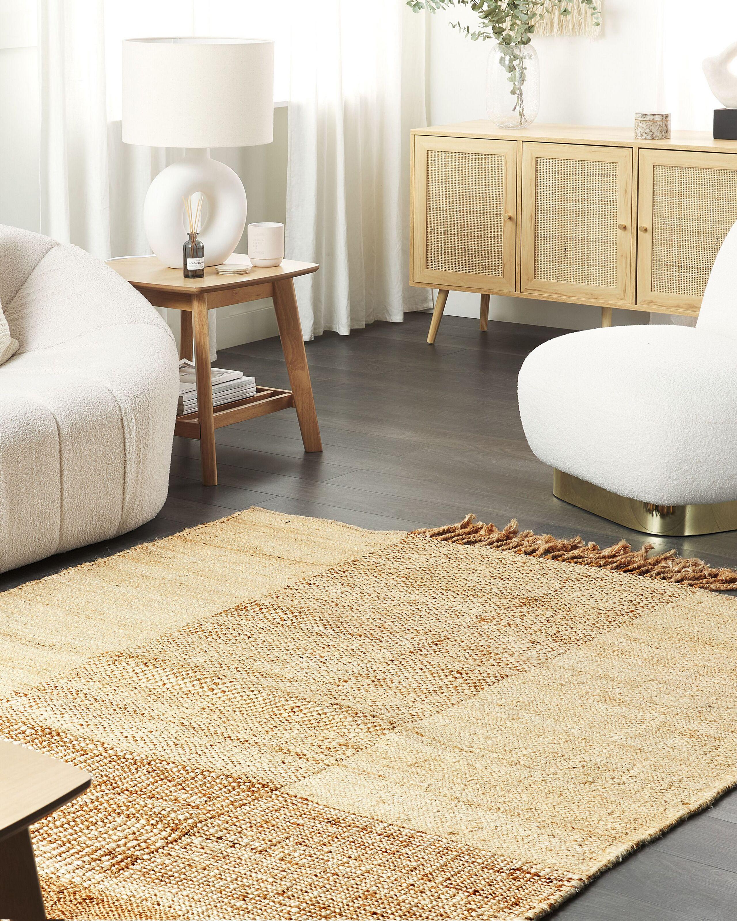 Beliani Tapis en Jute Boho HAMZALAR  