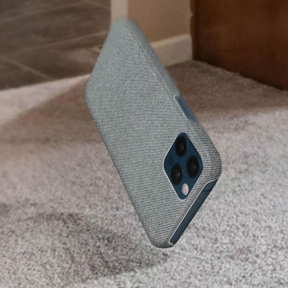 Avizar  Stoffhülle iPhone 12 / 12 Pro Hellgrau 