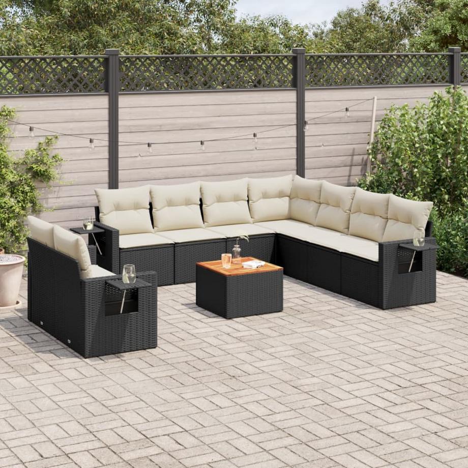 VidaXL set divano da giardino Polirattan  
