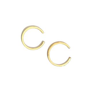 Elli  Ohrringe Earcuff Breit Basic Gehämmert 2Er Set 