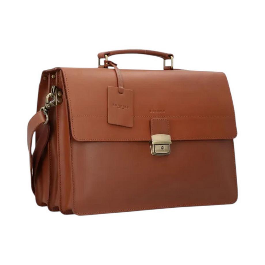 BURKELY Porte-documents Vintage Dean 3 Compartiments Cognac  