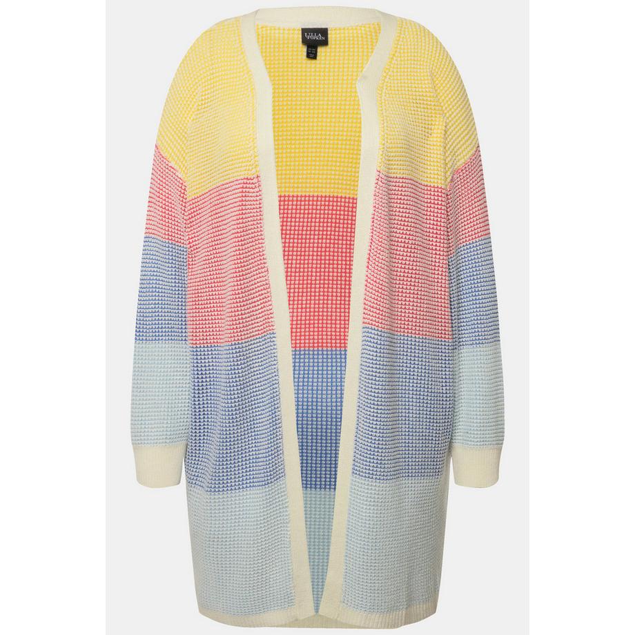 Ulla Popken Long Strickjacke Oversized Eggshape offene Form  