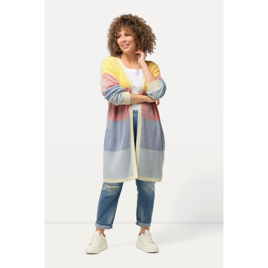 Ulla Popken Long Strickjacke Oversized Eggshape offene Form  