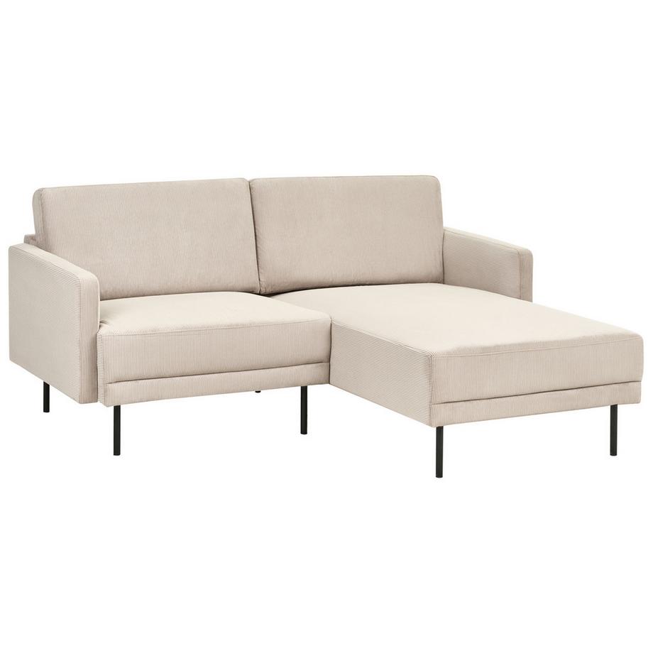 Beliani Linksseitiges Ecksofa aus Cord  BREDA  