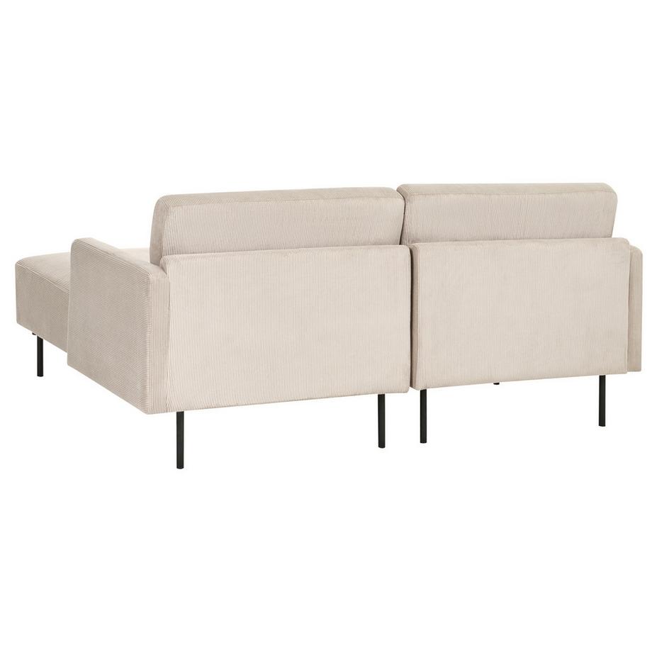 Beliani Linksseitiges Ecksofa aus Cord  BREDA  