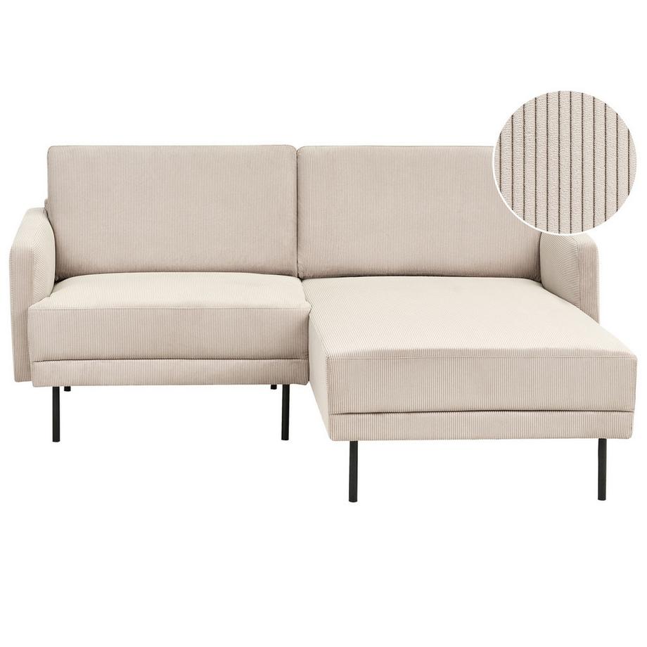 Linksseitiges Ecksofa aus Cord  BREDA