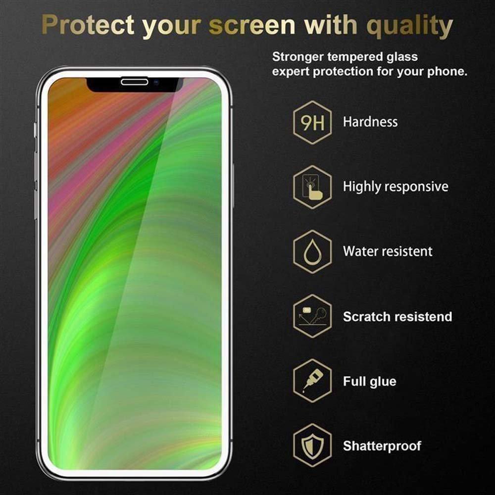 Cadorabo  Plein écran Film de protection compatible avec Apple iPhone XS MAX - Verre de protection d'écran durci (Tempered) d'une dureté de 9H avec 3D Touch 