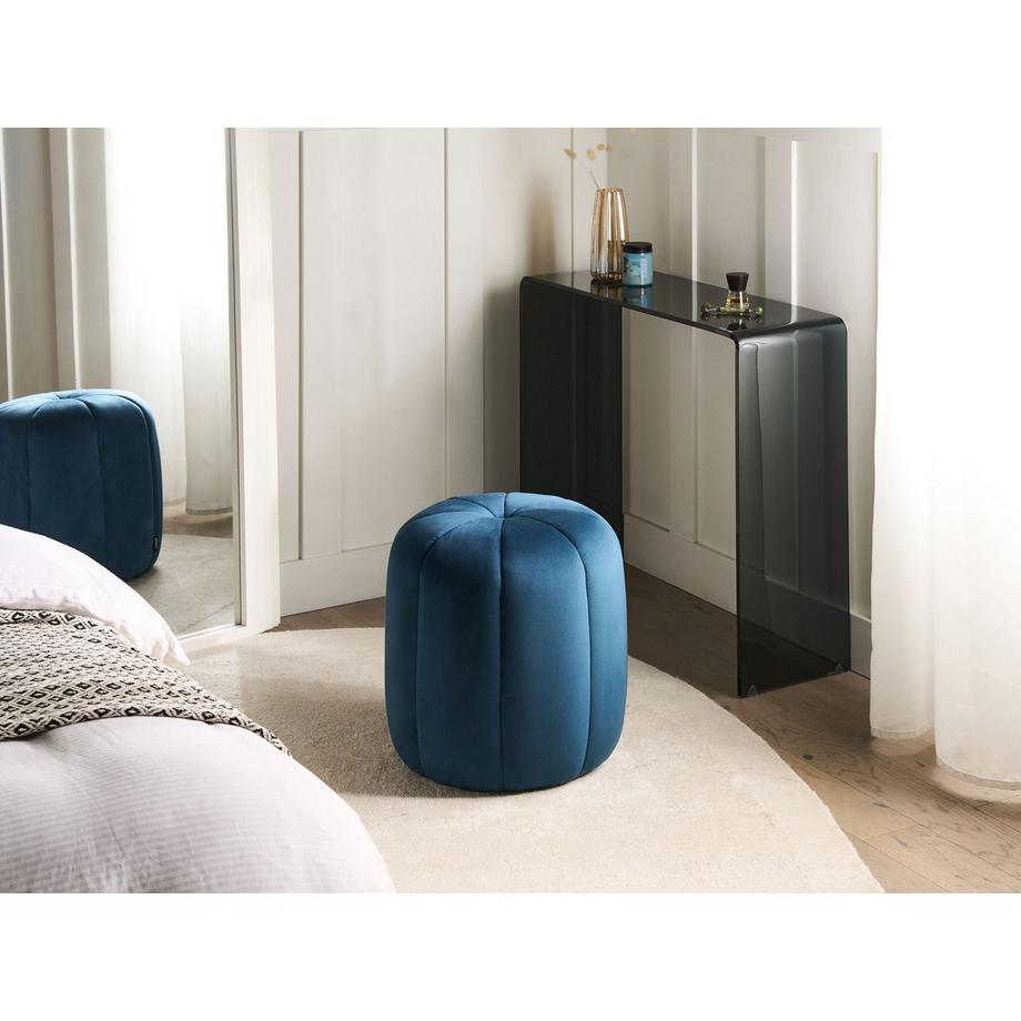 Beliani Pouf en Velours Glamour SELBY  