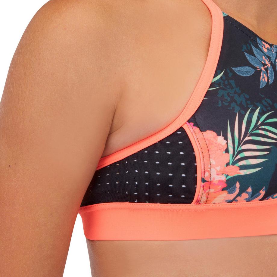 DECATHLON Bustier Surfing Bikini-Oberteil Baha 900 Shibo Mädchen Schwarz  