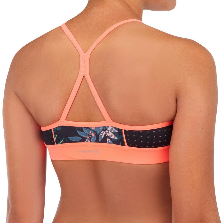 DECATHLON Bustier Surfing Bikini-Oberteil Baha 900 Shibo Mädchen Schwarz  