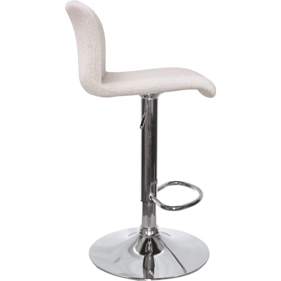 mutoni Tabouret de bar Rafael chromé beige  